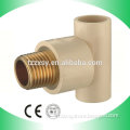 CPVC Brass Male Tee Pipes Fittings Brass Threaded Fittings